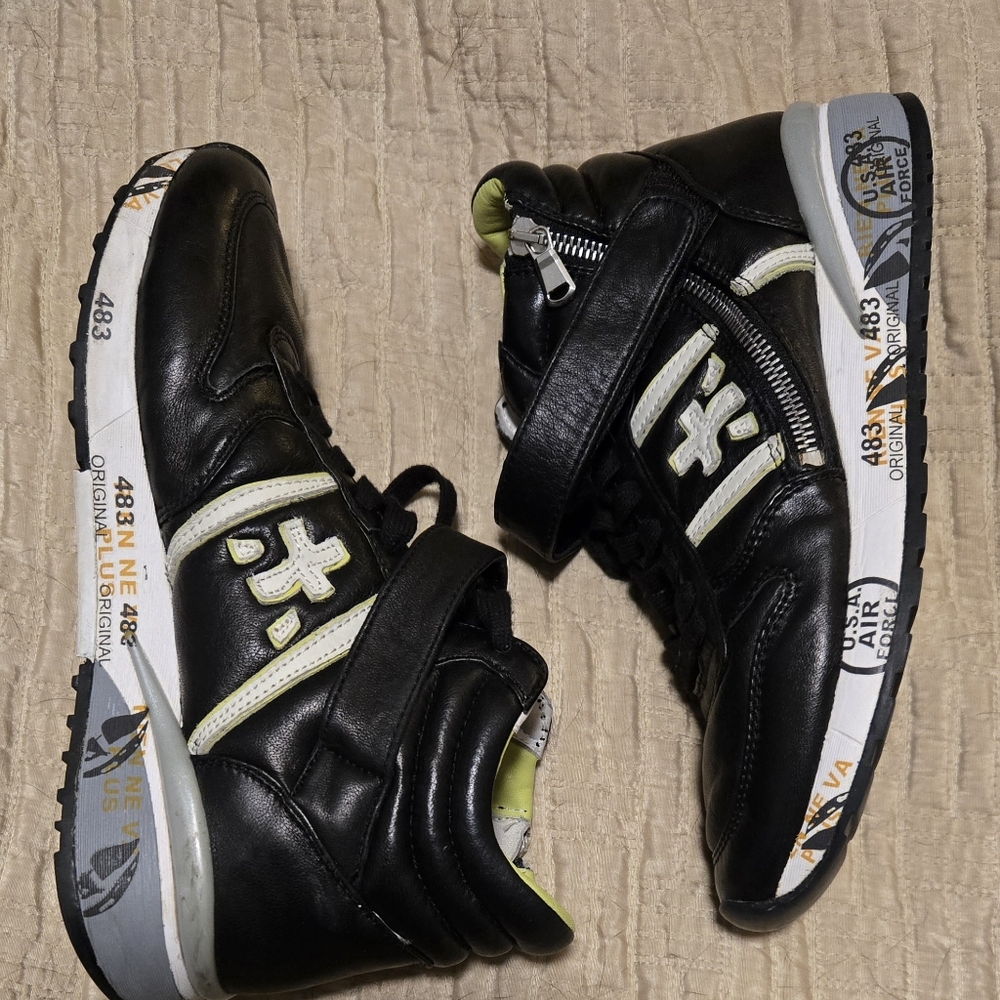 Premiata brand High Top Black sneakers